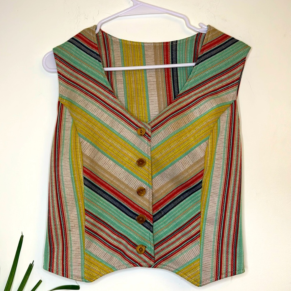 Vintage 1960s striped vest